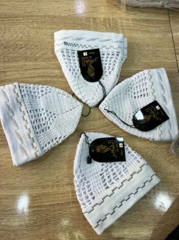 طاقية الفجر بيضاء( 4طاقيات بــ240ألف)