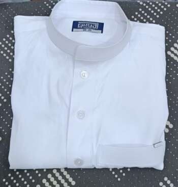 قميص الحرمين أبيض كلاسيكي أقفال (ربيعي/صيفي)